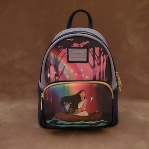 NWOT Disney Loungefly Pocahontas Just Around The River Bend Mini-Backpack